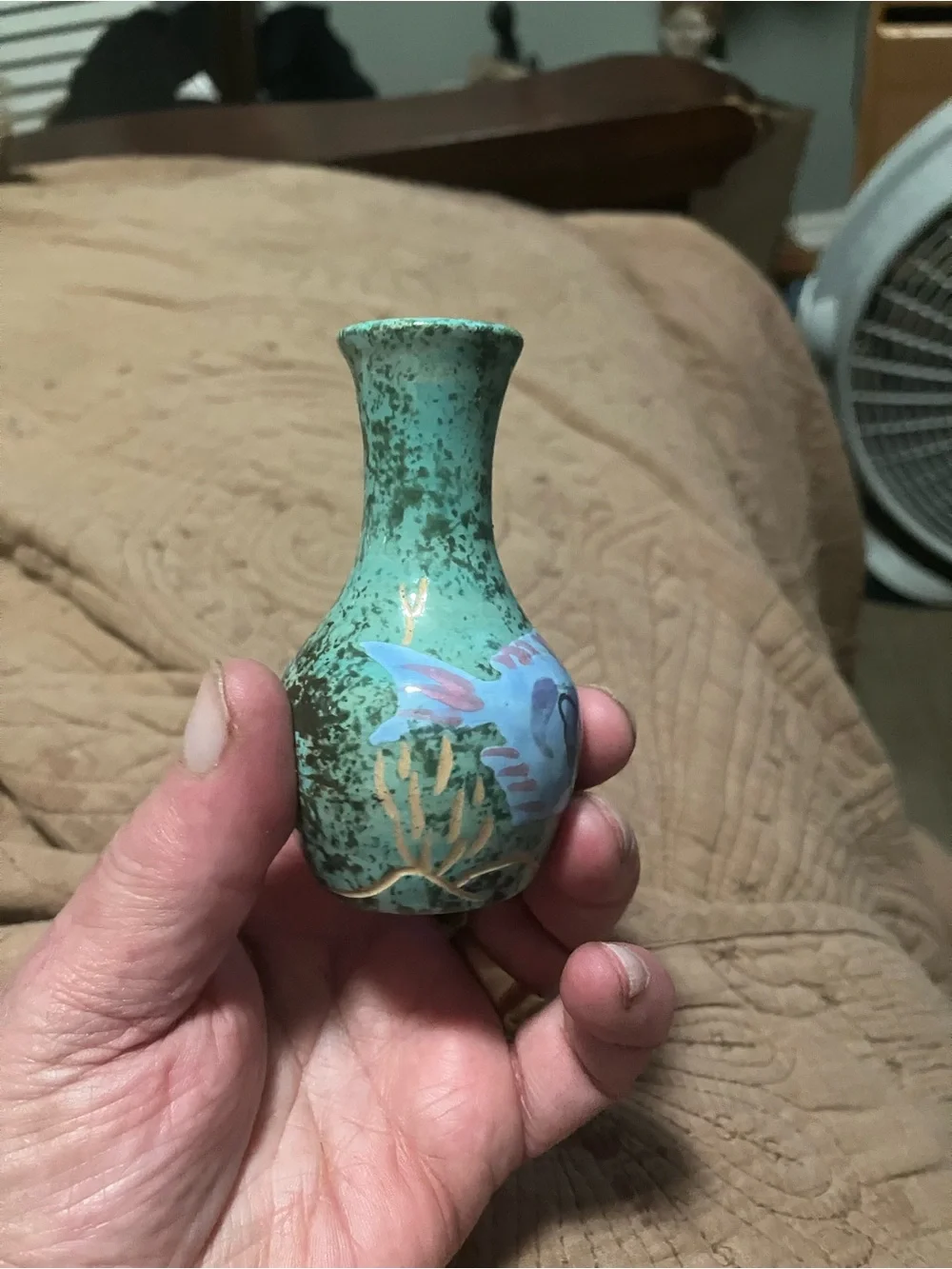 Vintage Hand Crafted Wassi Art Jamaican Pottery Vase